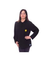 Long-sleeved black ESD polo shirts from Somerset Workwear