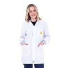 White ESD Lab jacket with elastic cuffs