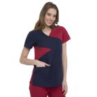 Women's Scrubs Navy and Red Set