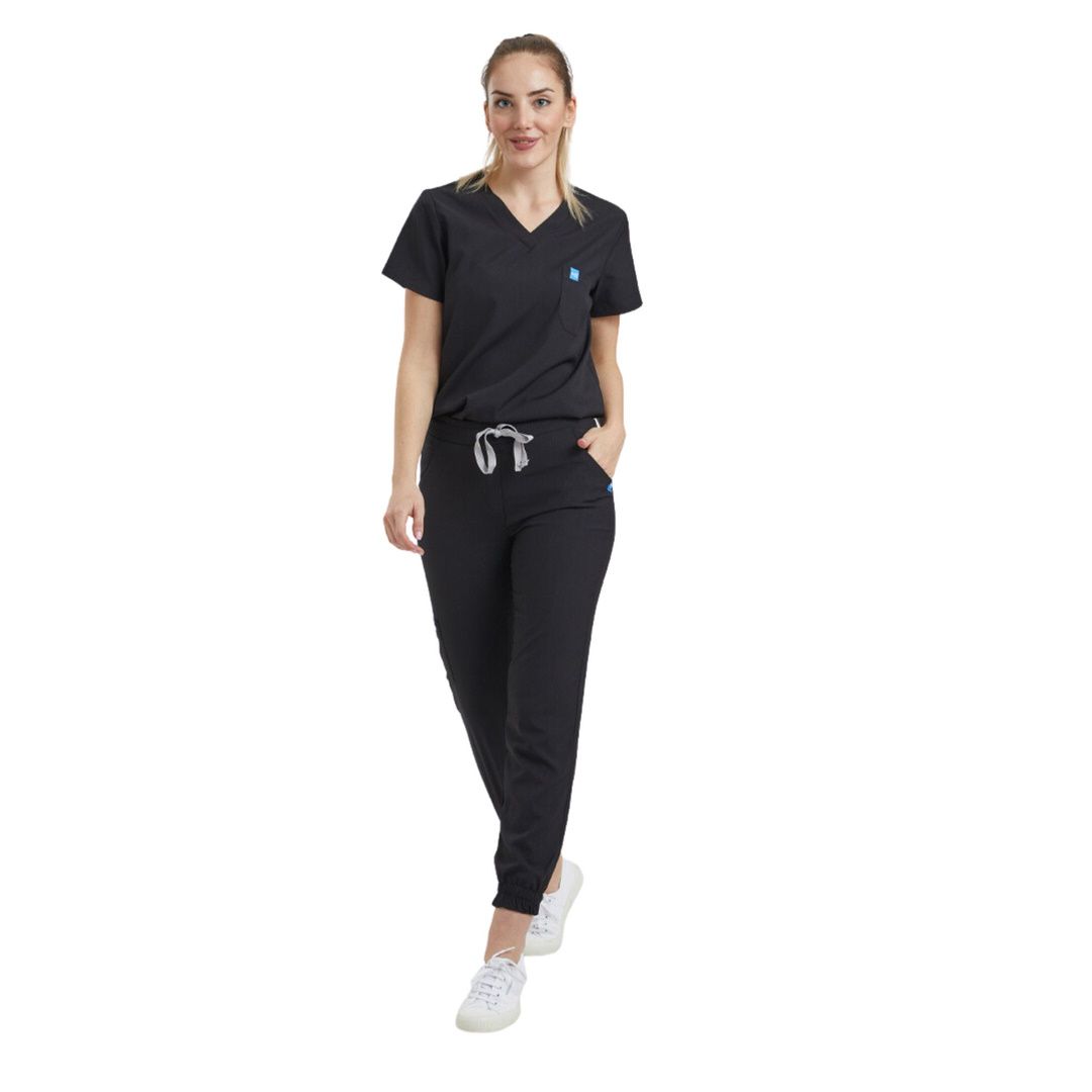 Black jogger scrub set store