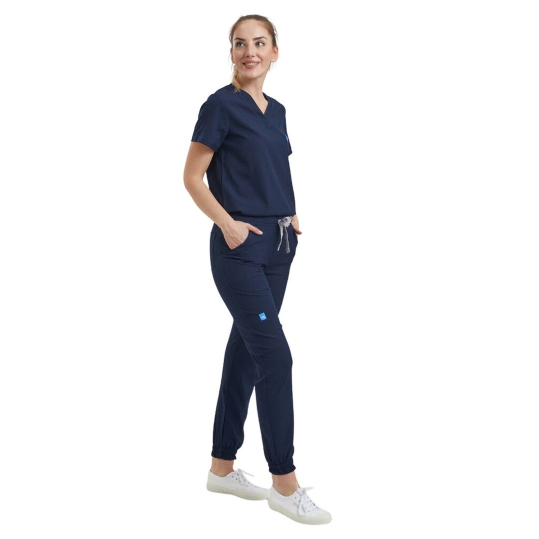 Women's Jogger Scrubs Set in Navy Blue