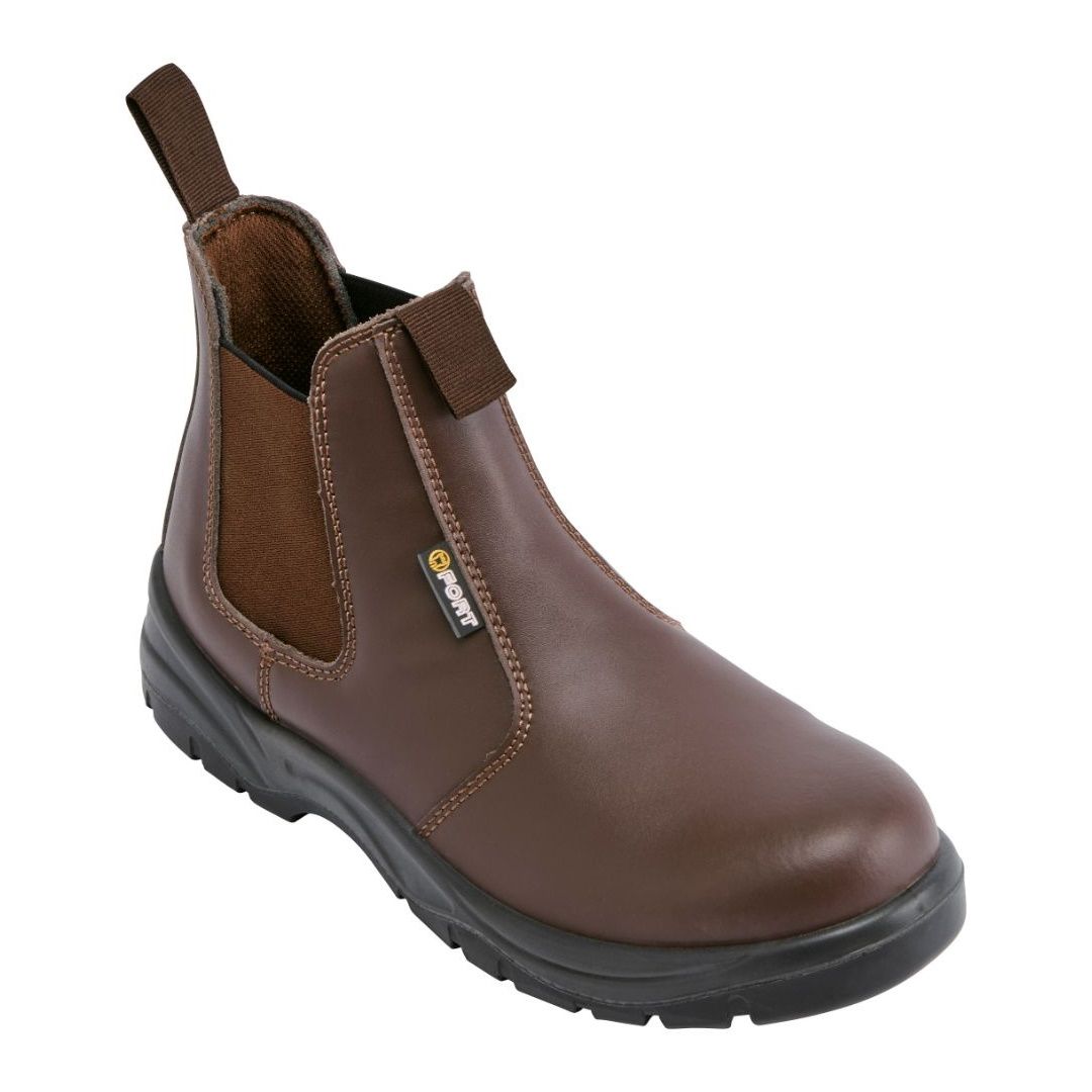 Steel Toe Cap and Anti Penetration Mid Sole Brown Fort Safety Dealer Boots 