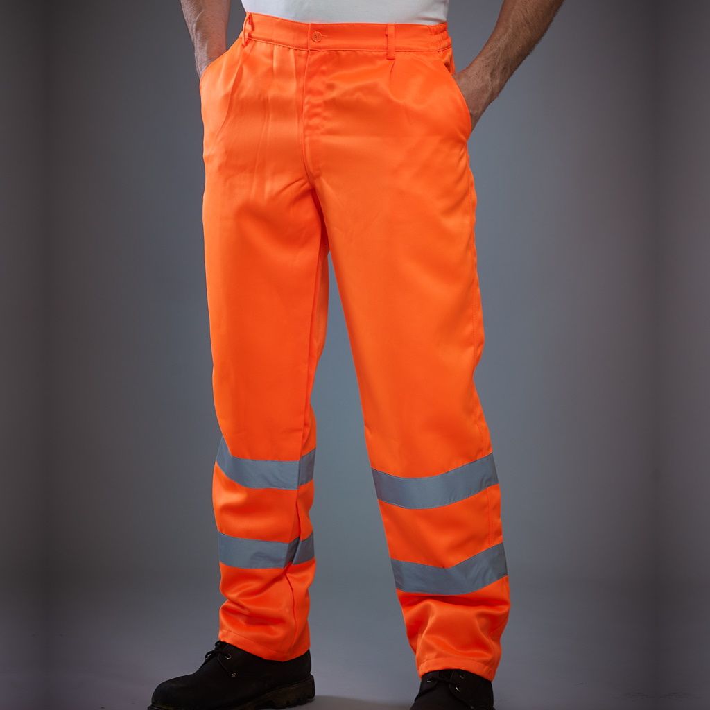 Orange hi best sale vis trousers