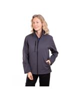 The Fort 204 softshell jacket in the grey waterproof fabric is both smart and casual all in one.
