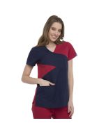 Striking navy and red scrubs top. Limited stock so don't hesitate to pick up a bargain. 