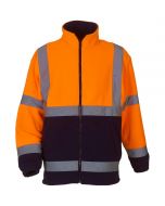 Yoko Orange and Navy Blue Hi-Vis Heavyweight Fleece Jacket