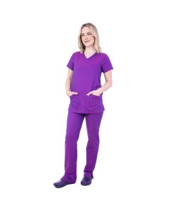 A great scrubs top and trousers in purple and an amazing sheen to the material.