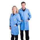 Light Blue ESD Lab Coat with elastic cuffs