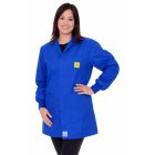 Royal Blue ESD Lab jacket with elastic cuffs