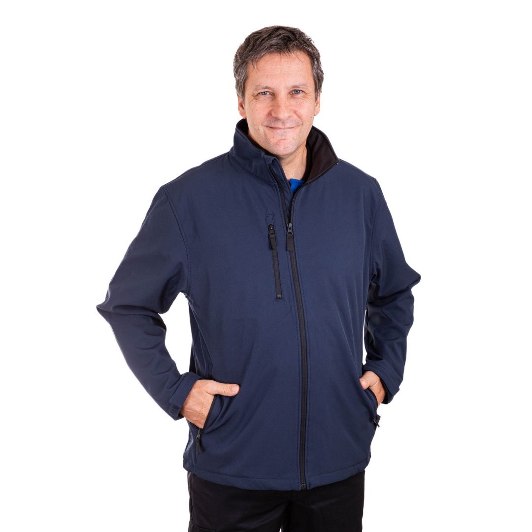 Mens blue softshell jacket deals