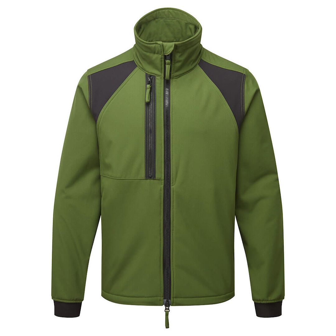 Olive green soft shell jacket on sale