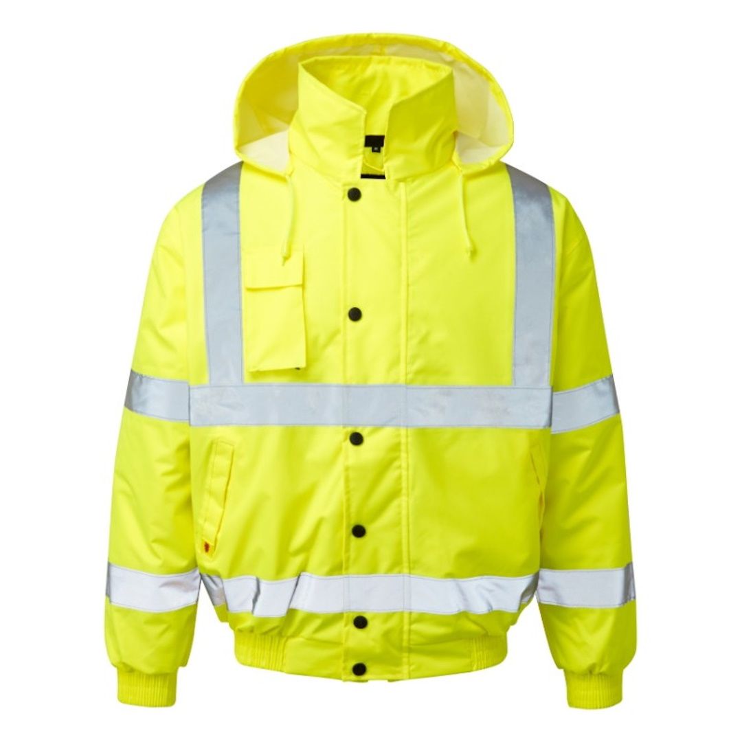 Warrior Yellow Hi Vis Bomber Jacket