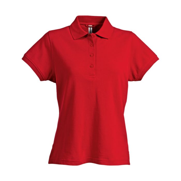 Womens Red Polo Shirt 100221 Somerset Workwear