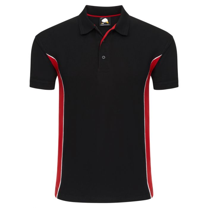 Black red sales polo shirt