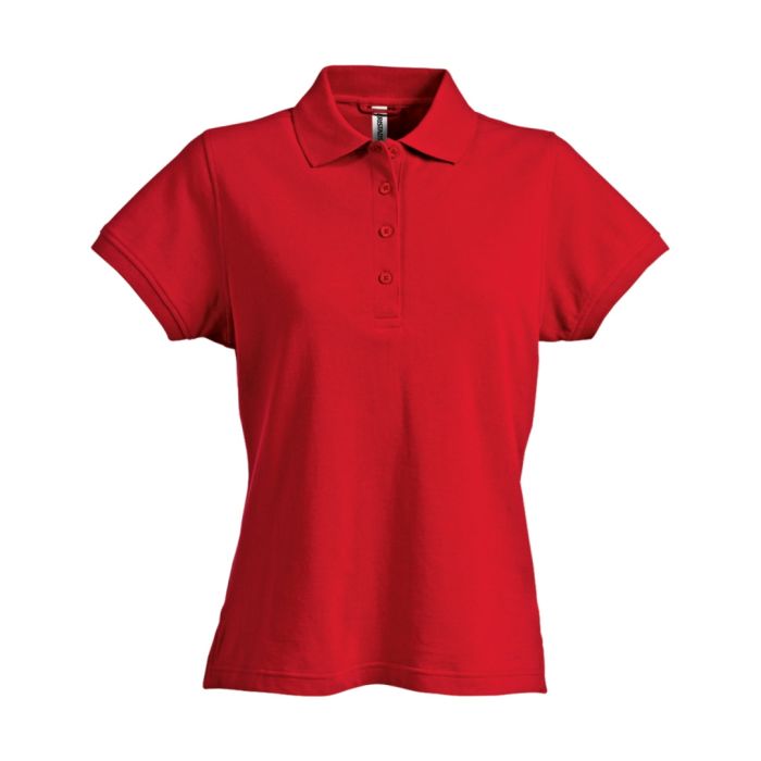 Womens Red Polo Shirt 100221 Somerset Workwear