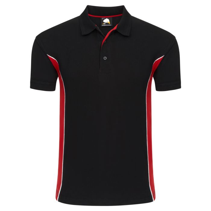 Black and red mens polo shirt discount