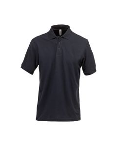Bold navy blue cotton polo shirt
