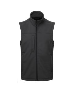 A stylish and practical dark grey softshell bodywarmer