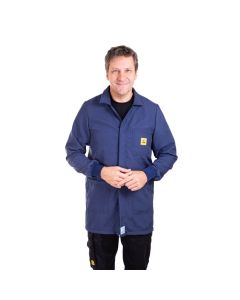With elasticated cuffs on this ESD lab jacket, ensures non-ESD personal clothing is not exposed. 