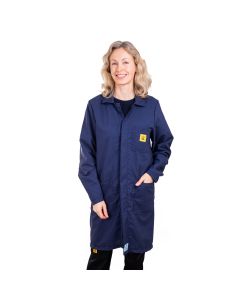 For the EMS and OEMs that needs a quality ESD lab coat then this in navy blue is just the ticket 
