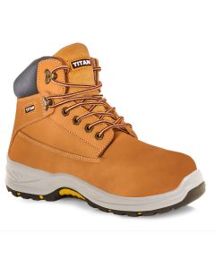 Titan's Holton safety boot in honey nubuck leather offer's fantastic comfort and support