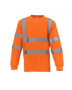 Yoko Hi-Vis Orange Long Sleeve T-Shirt