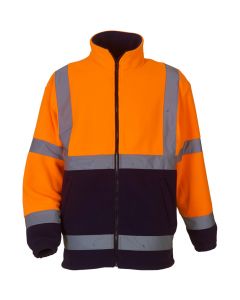 Yoko Orange and Navy Blue Hi-Vis Heavyweight Fleece Jacket