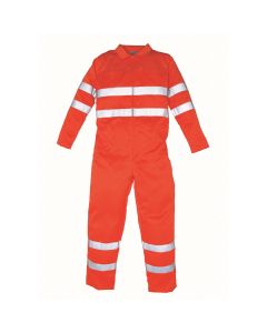 Yoko hi-vis orange coverall conforms to RIS-3279-TOM the standard that applies to the UK rail industry
