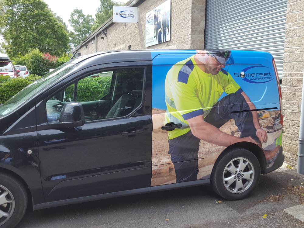 Somerset Workwear delivery van showing our hi-vis garments