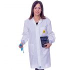 White ESD Lab Coat with elastic cuffs