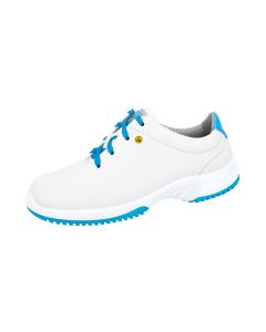 ESD White & Blue Safety Shoes 31786 Lace Up